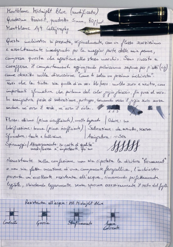 3B3D1C62-F353-4BB9-8E96-43B7D84A7AEA.jpeg (2.3 MiB) Visto 1133 volte Da non considerare il test del flusso con X sopra: ho riempito il quadretto facendo flettere il pennino e scaricando una quantità esagerata di inchiostro. Sta ad indicare solo che, quando il pennino lo richiede, il flusso è adeguato a mantenere un tratto pieno e bagnato
