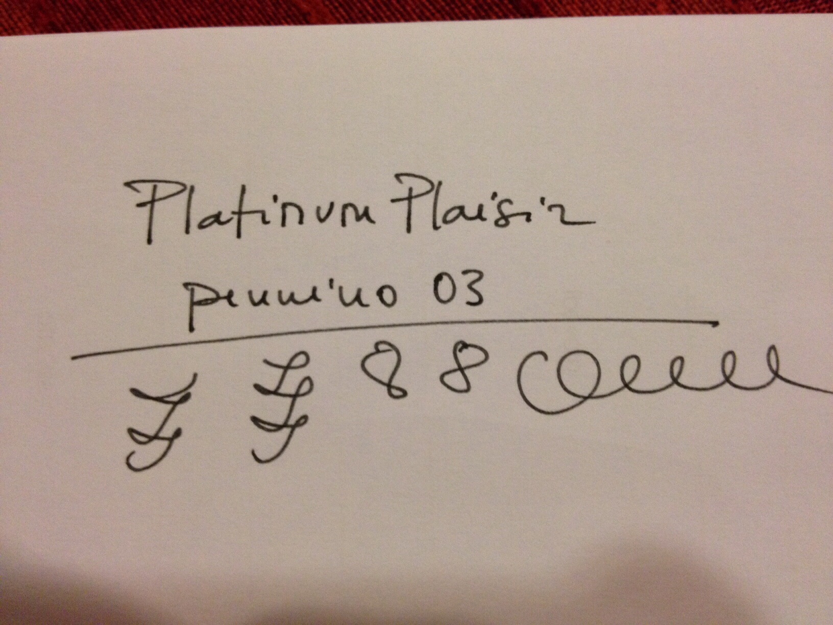 Platinum Plaisir pennino 03