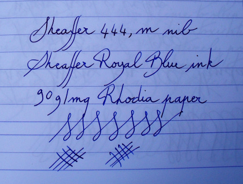 Sheaffer 444 - writing test  .JPG