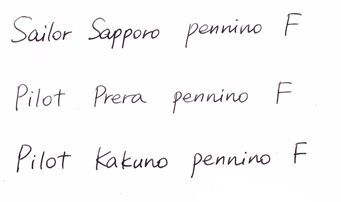 Pilot Kakuno nib test