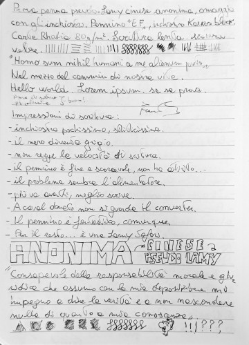 Scrittura Anonima cinese Pseudo Lamy - Abulafia