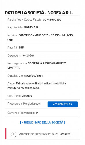 estratto camerale Norex.jpg (209.6 KiB) Visto 2509 volte estratto camerale Norex