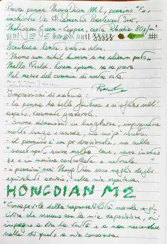 Hongdian M2 - Abulafia - Scrittura