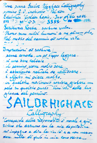 Sailor HighAce Neo Calligraphy - Abulafia - Scrittura