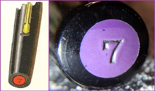 19. WN7JS. Number 7 purple disc inscription on blind cap C.jpg