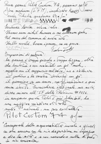 Pilot Custom 74 - Abulafia (scrittura)