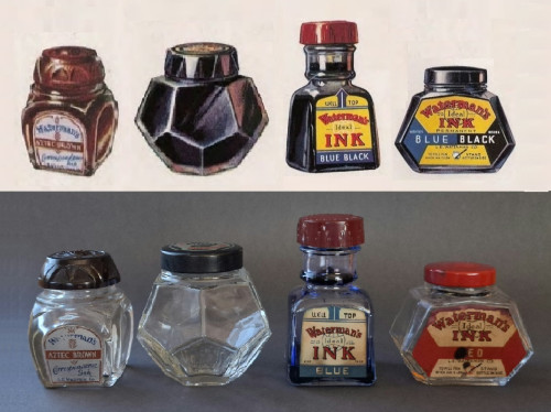 37. 1936 - 4 WATERMAN'S Inkwells lineup.jpg