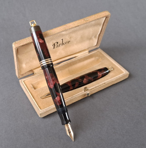 71. PARKER VEST-PARKER SET BURGUNDY & BLACK SET IN BOX 3.jpg