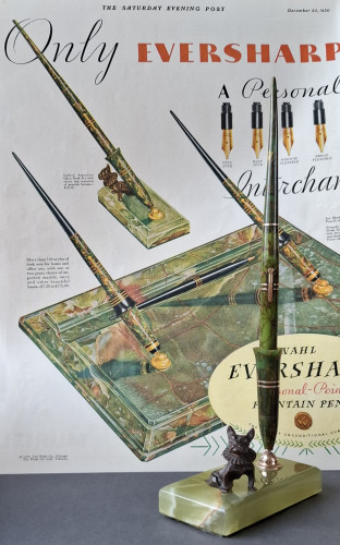 3. WECD. Desk set with 1930 Ad 1.jpg