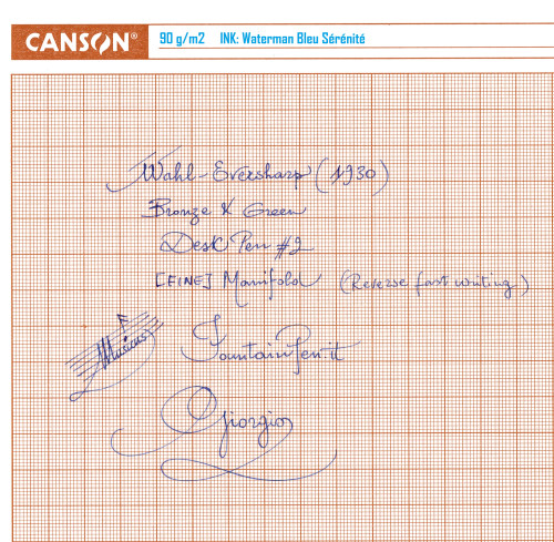 24. WECD. Desk Pen with #2 Manifold nib. Writing sample.jpg