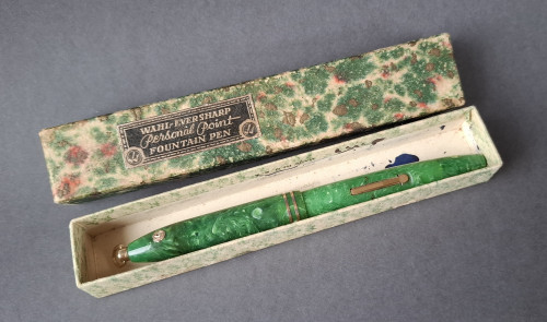 55. WEEP. Wahl-Eversharp Personal-Point Fountain Pen cardboard Box - Opened.jpg