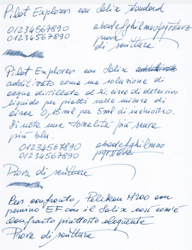 Tre prove di scrittura con il Salix