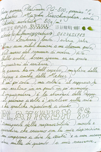 Platinume PQ 800 &quot;Little Meteor&quot; - Abulafia (Scrittura)