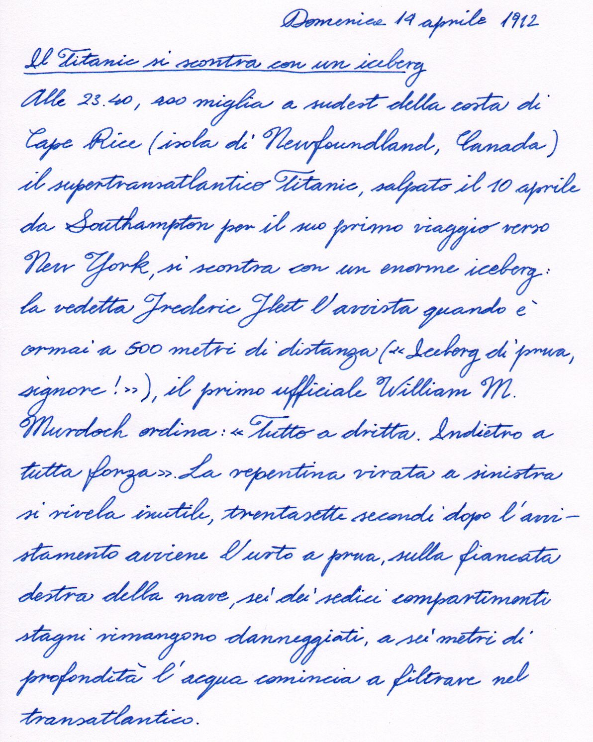 Titanic - Urto con l'iceberg