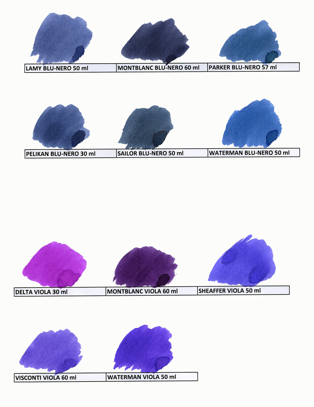 INCHIOSTRI BLUE/BLACK E VIOLA