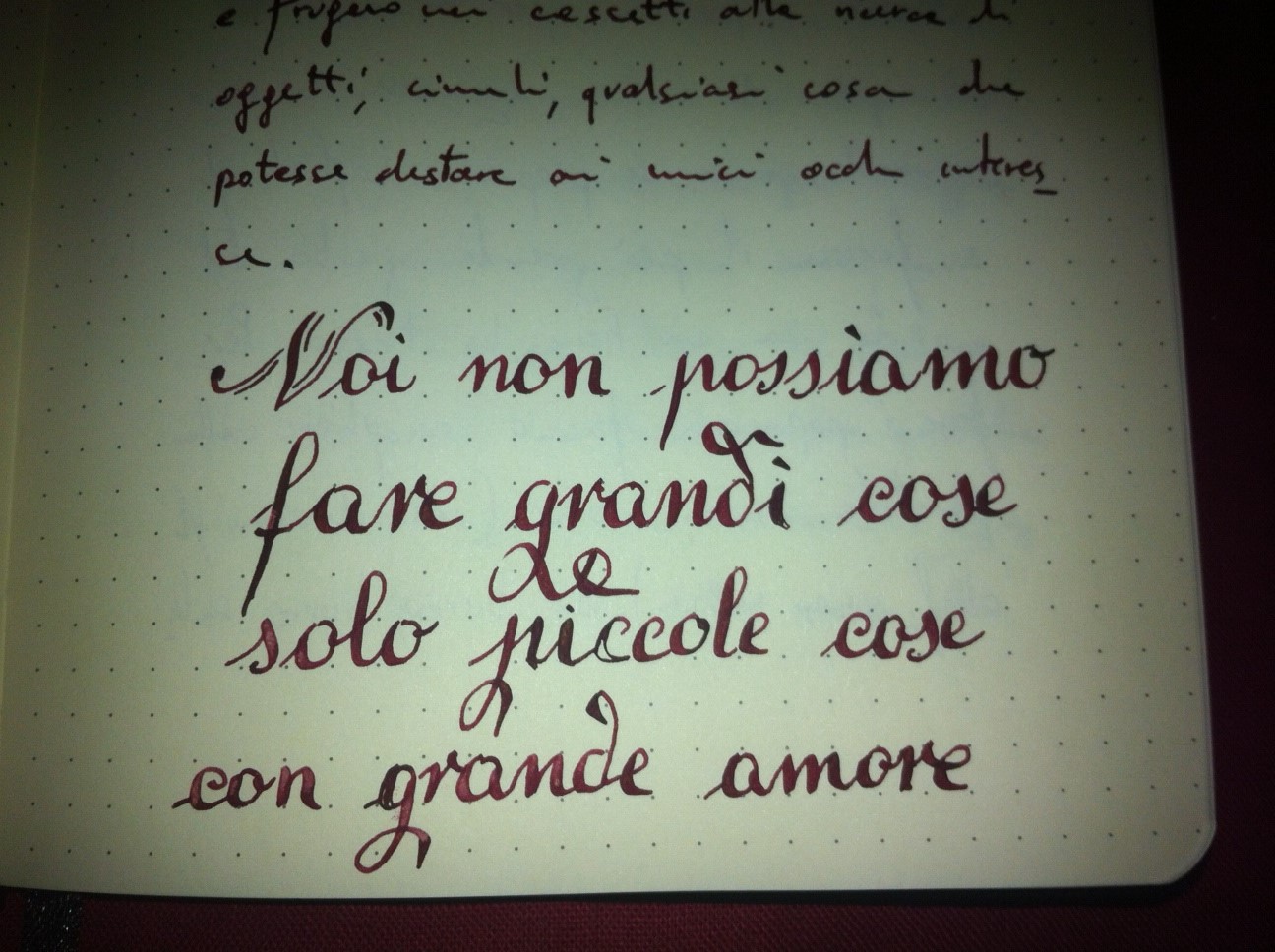 prova di calligrafia