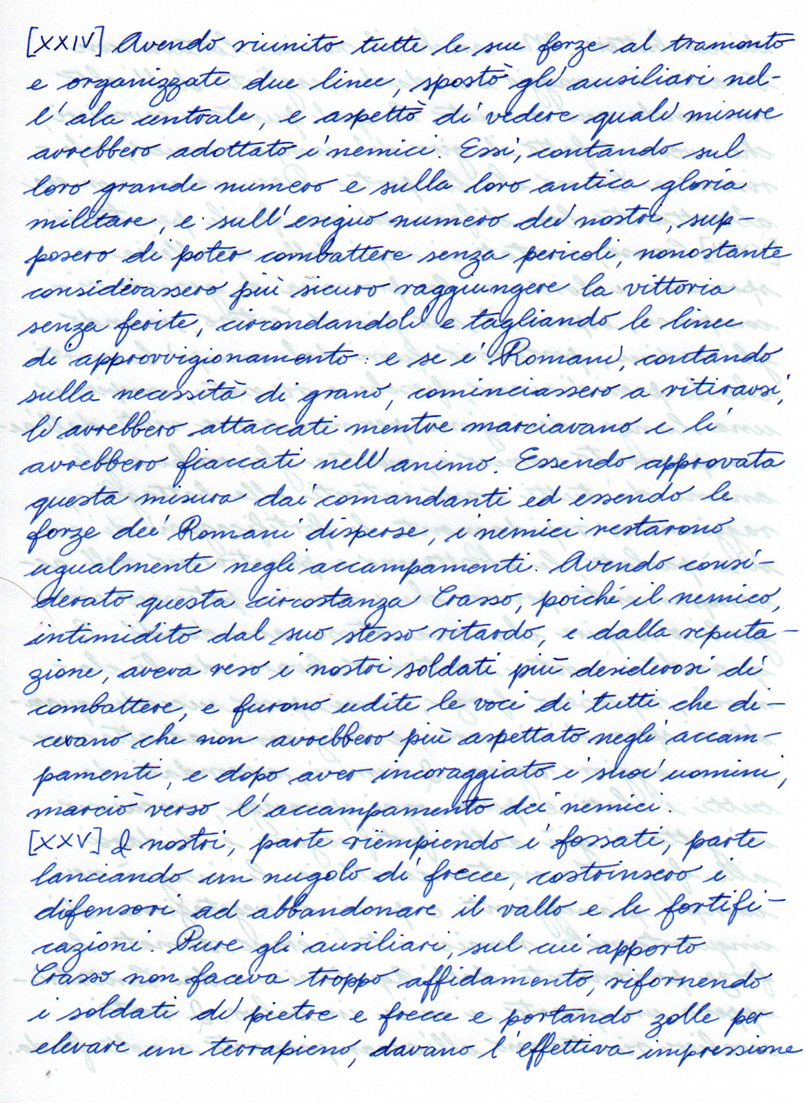 Cesare - Bello Gallico, Libro III, XXIV-XXVI - Pelikan M250 - 4001 Blue Royal