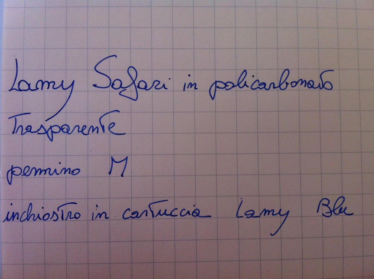 LAMY Safari: prova di scrittura