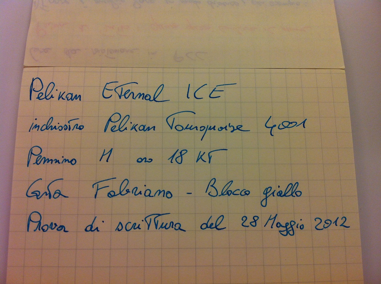 PELIKAN ETERNAL ICE: prova di scrittura