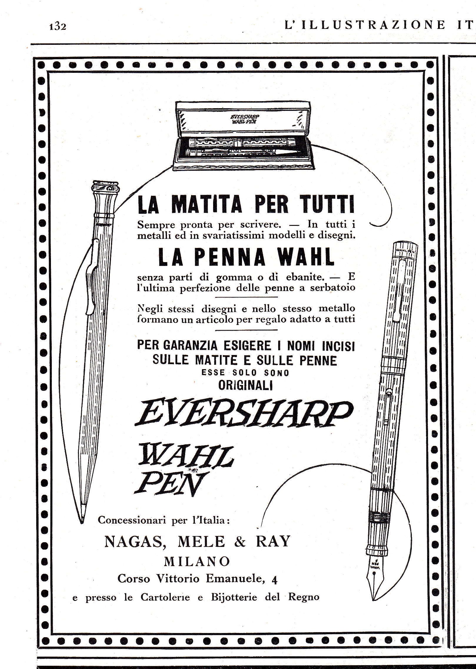 4. EVERSHARP - WAHL AllMetal - L'Illustrazione Italiana - Anno L. N.5 - 1923-02-04 - pag.132.jpg