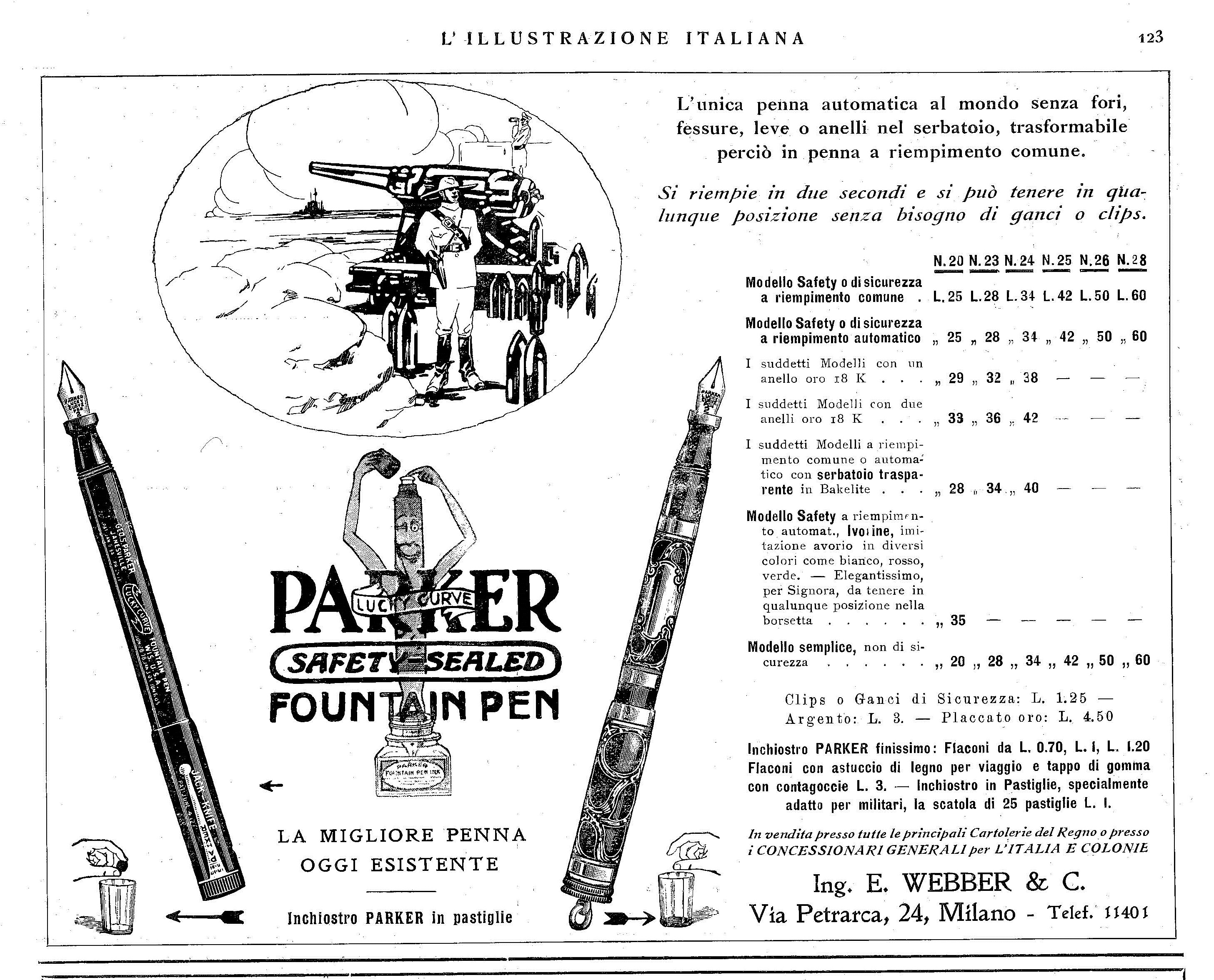 4. PARKER - mod. div. - 1918-02-10 - L'Illustrazione Italiana - Anno XLV - N.6.jpg