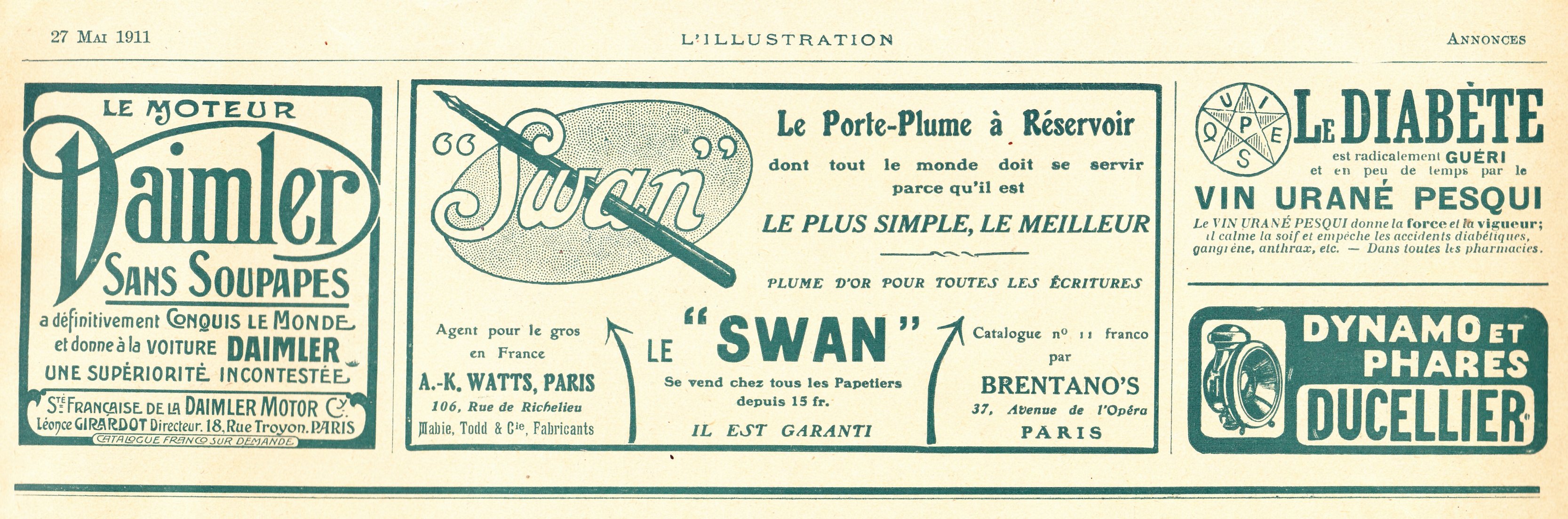 5. SWAN - Swan pen con overfeed - 1911-05-11 - L'Illustration - settimanale N.3561 Anno 69 - terza di copertina.jpg