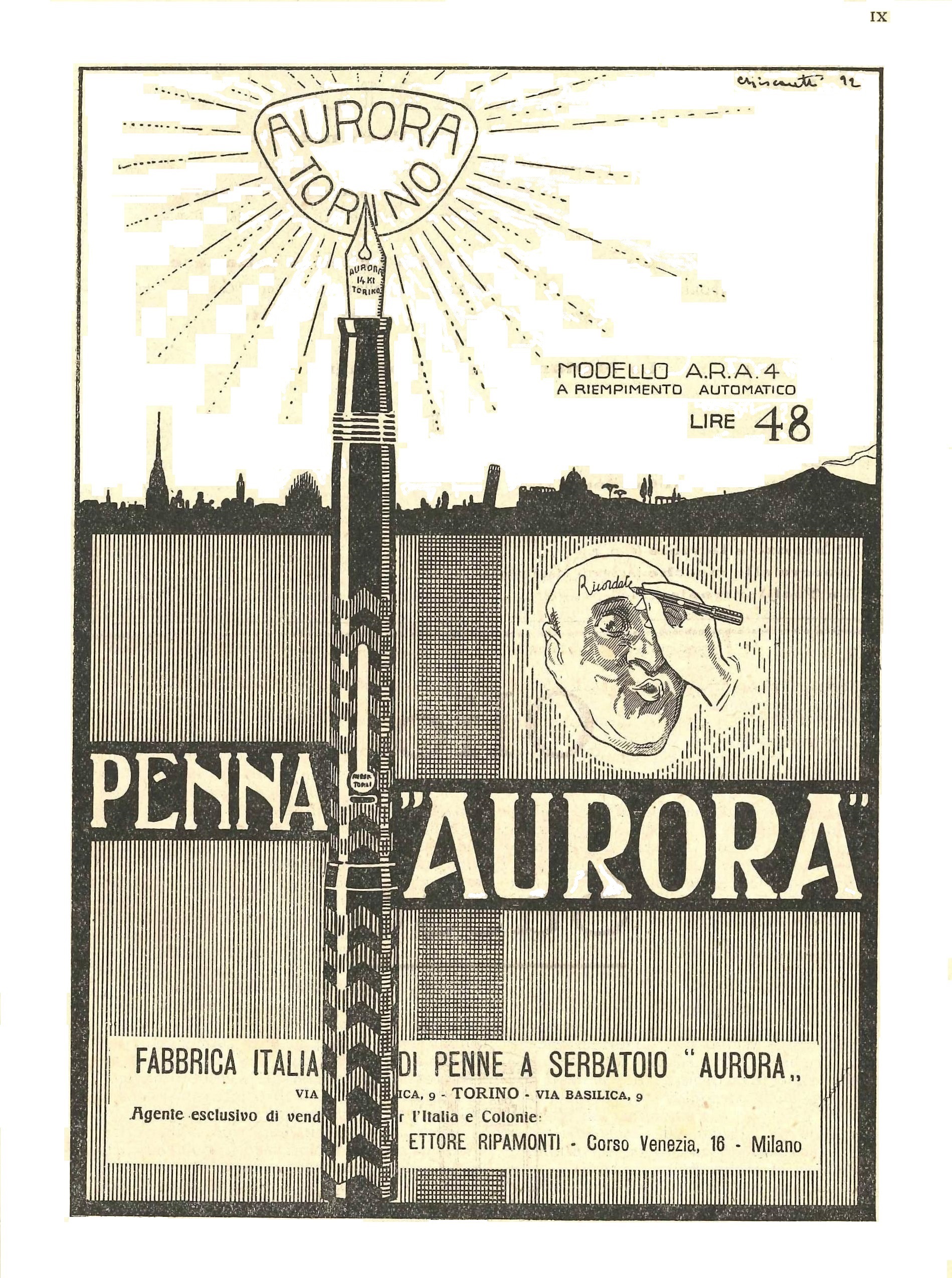 1. AURORA - A.R.A.4 - 1923-10-01 - La Lettura - Anno XXIII - N.10 - pag.IX delle ads.jpg