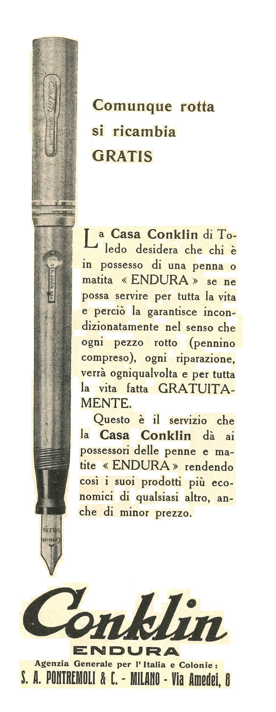 4. CONKLIN - Endura - 1930-09 - Bollettino d'Informazioni e foglio d'ordini - UNUCI - Anno II - N.9 - pag.22.jpg