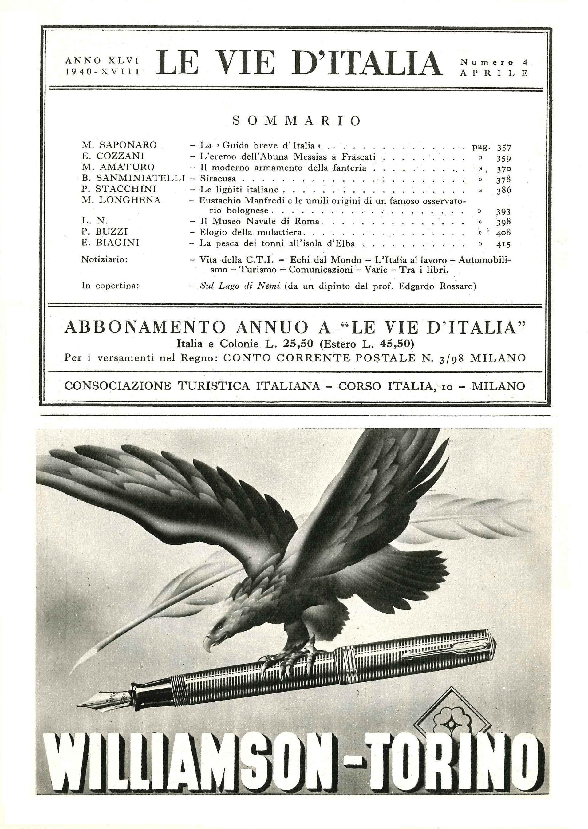 8. WILLIAMSON-TORINO 1940-04 - Le Vie d'Italia - Anno XLVI - N.4 - pag.327.jpg