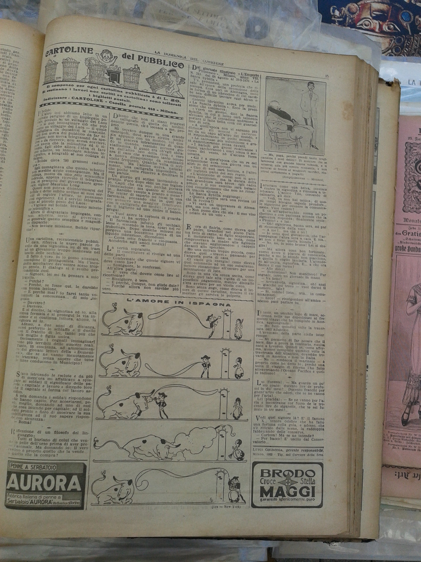 2. AURORA - 1922-06-18. La Domenica del Corriere. Pag.15.jpg