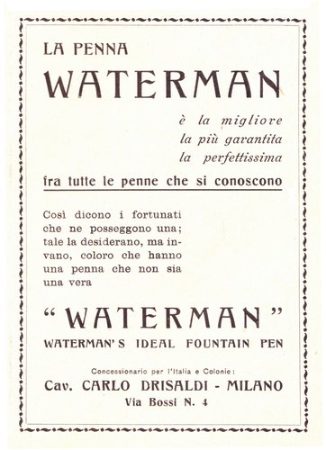 1. WATERMAN - generica -1922-02-15. Il giornalino della Domenica - quindicinale - Anno X - N.3, seconda di copertina.jpg