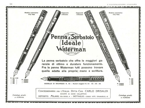 5. WATERMAN - #52 e #42 - 1928-07-08. L'Illustrazione Italiana - Anno LV - N.28, pag.XII..jpg