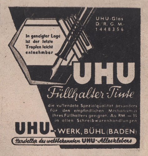 2. UHU - Inchiostro stilografico - 1941-01-01. Wiener-Illustrierte - Anno 60, n. 1, pag.12.jpg