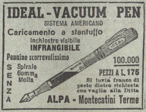 2. ALPA - Ideal Vacuum Pen - 1946-04-28. La Domenica del Corriere - Anno 48 N.5, quarta di copertina.jpg