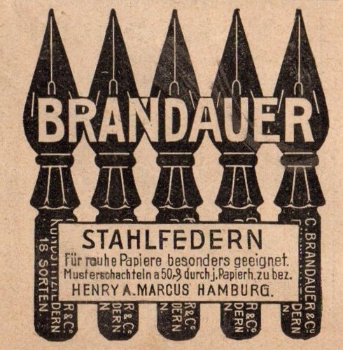 2. BRANDAUER - pennini di 18 tipi diversi.  1911-11-24. Fliegende Blätter N.3461.jpg