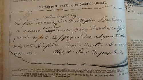 marat.jpg (1.16 MiB) Visto 5731 volte Marat scriveva come noto in vasca da bagno e forse la sua scrittura ne risentiva