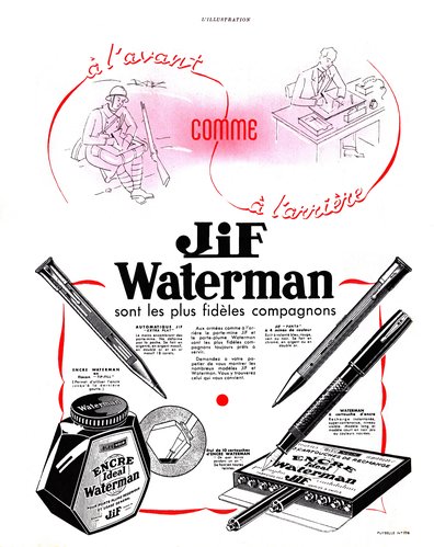 WATERMAN - 32V cartridge filler. 1940-06-08. L'Illustration, N.5075 - pagina quarta di copertina.jpg (4.47 MiB) Visto 6547 volte WATERMAN - 32V glass cartridge. 1940-06-08. L'Illustration, N.5075 - pagina quarta di copertina