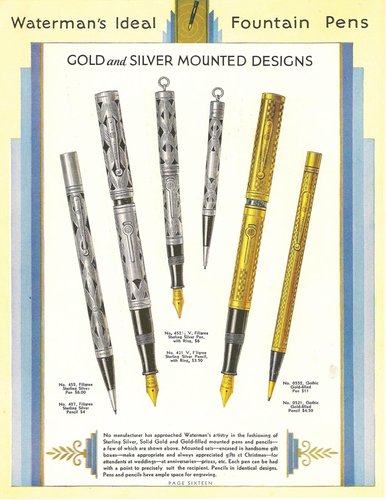 15. Waterman Pen Catalog 1933, pag.16.jpg (1.26 MiB) Visto 10789 volte Waterman, Catalogo 1933, pag.16