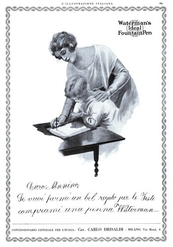 3. WATERMAN - generica marca - 1924-12-28. L'Illustrazione Italiana, Anno LI - N.52, pag.831.jpg (2.65 MiB) Visto 3579 volte WATERMAN - 1924