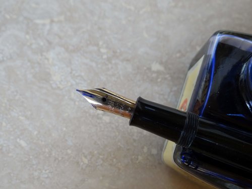 Pennino.jpg (605.35 KiB) Visto 3349 volte Particolare del pennino in oro 14 carati, vecchio modello