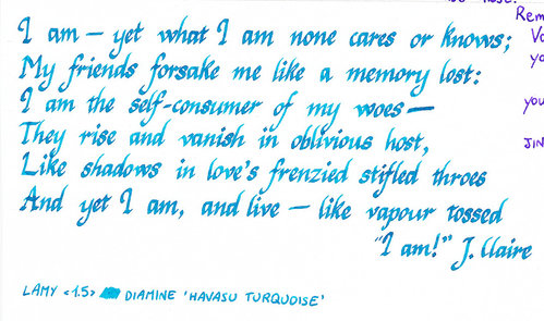 Diamine Havasu Turquoise John Clare I Am.jpg