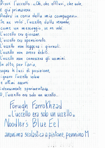 Noodler's EEL Blue 3.jpg (6.75 MiB) Visto 5513 volte Prova su carta di quaderno Cartorama Store, a quadretti