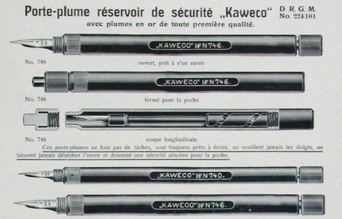 Estratto Catalogo Kaweco 1908