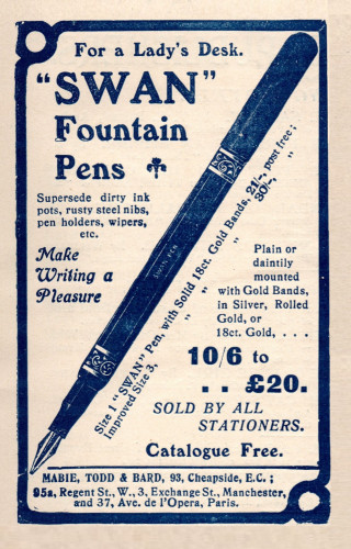 SWAN – Eyedropper size 1 - 1904-05. Harper's Monthly Magazine, n.648, pag.a