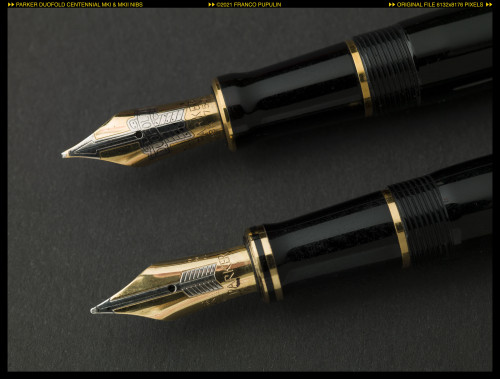 Parker Duofold Centennial MKI & MKII nibs ©FP.jpg