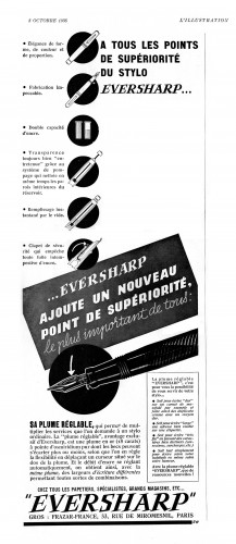 EVERSHARP -  Adjustable nib (Doric II). 1938-10-08. L'Illustration. Anno 96, n.4988, pag.XXVII.jpg (1.81 MiB) Visto 3930 volte EVERSHARP -  Adjustable nib (Doric II). 1938-10-08. L'Illustration. Anno 96, n. 4988, pag. XXVII