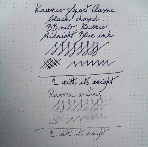 Kaweco Sport Classic black chased - writing test- English.JPG