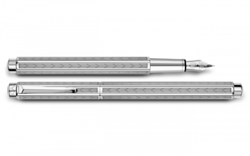 Penna Stilografica ECRIDOR CHEVRON Placcata Palladio.png