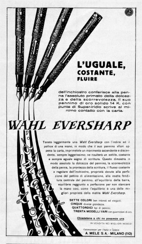 WAHL EVERSHARP – 1928-12-20. Tulip clip – Il Secolo XX - anno XXVII, N. 14, pag.40.jpg (3.86 MiB) Visto 2223 volte WAHL EVERSHARP – 1928-12-20. Tulip clip – Il Secolo XX - anno XXVII, N. 14, pag.40