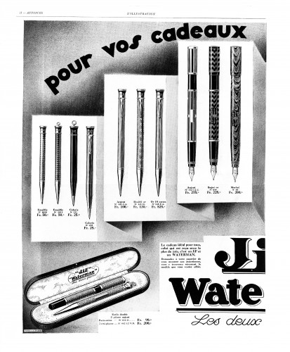 50. WATERMAN - 442 half, 644, 45; JiF pencils. 1928.11.24 L'Illustration, pag. SINISTRA.jpg (5.28 MiB) Visto 6380 volte WATERMAN - 442 half, 644, 45; JiF pencils. 1928.11.24 L'Illustration, pag. SINISTRA.jpg